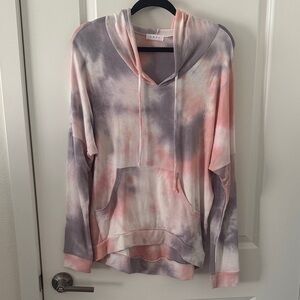 Pastel Tie-Dye Hoodie for Women